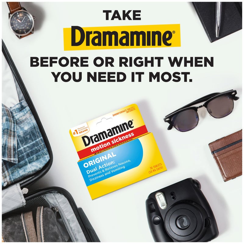 Dramamine Original, Motion Sickness Relief, 36 Count - Image 3